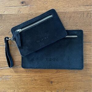 111SKIN Black Velveteen Wristlet Set
